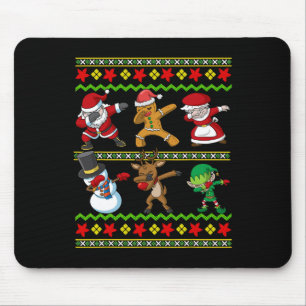 Christmas Kids Santa Claus Dabbing Squad Men Women Mouse Pad