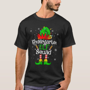 Christmas Kindergarten Elf Squad Teacher Student  T-Shirt
