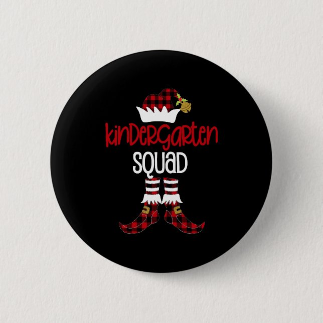 Christmas Kindergarten Squad Elf Teacher Student B 6 Cm Round Badge (Front)