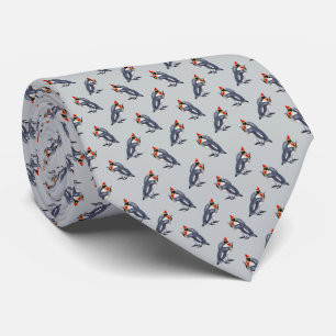 Christmas Kings Frenzy Tie (Light Grey)