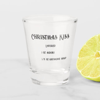 Christmas Kiss Novelty shot glass
