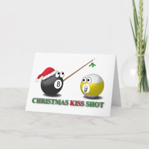 Christmas Kiss Shot greeting card