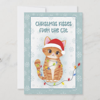 Christmas Kisses from the Cat Holiday Card