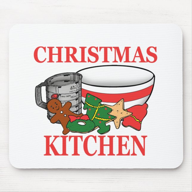 christmas kitchen mouse pad (Front)