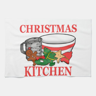 christmas kitchen tea towel