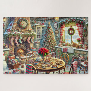 Christmas Kitchen Wonderland Cosy Stocking & Tree Jigsaw Puzzle