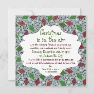 Christmas Kites, christmas party invitation