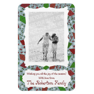 Christmas Kites, premium photo magnet