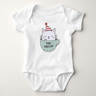 Christmas Kitten Baby Bodysuit