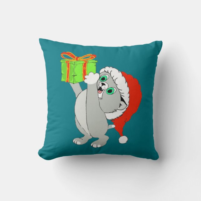Christmas Kitten Cushion (Front)