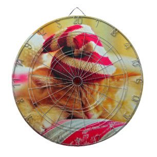 Christmas Kitten Dartboard