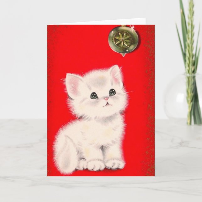 Christmas Kitten Holiday Card (Front)