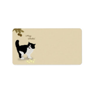 Christmas Kitten Label