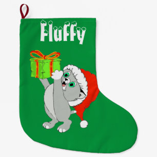 Christmas Kitten Large Christmas Stocking