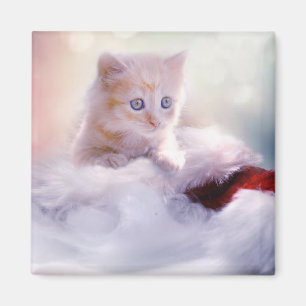 Christmas Kitten Magnet