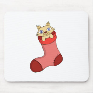 Christmas Kitten Mouse Pad