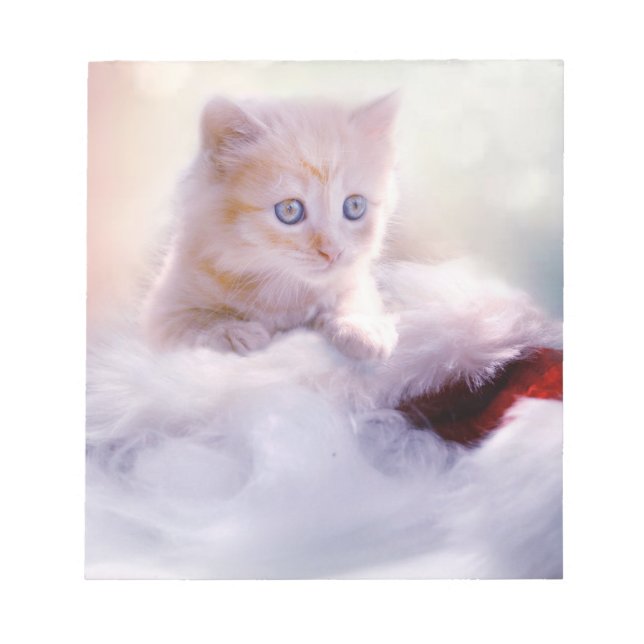 Christmas Kitten Notepad (Front)