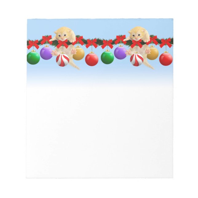 Christmas kitten notepad (Front)