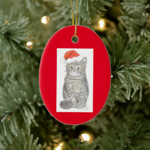Christmas Kitten Ornament
