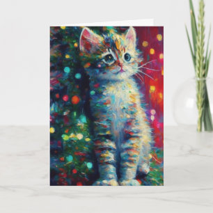 Christmas Kitten Personalised Holiday Card