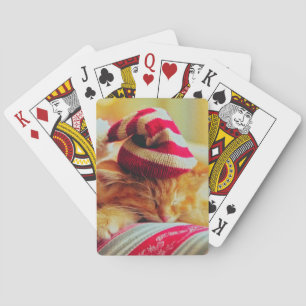 Christmas Kitten Playing Cards