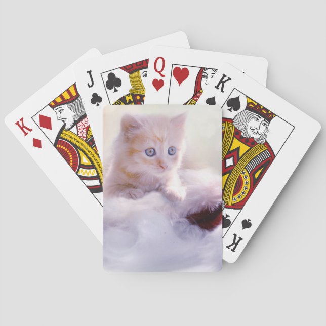 Christmas Kitten Playing Cards (Back)