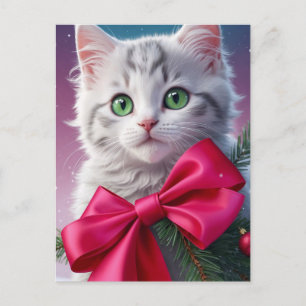 Christmas Kitten Postcard