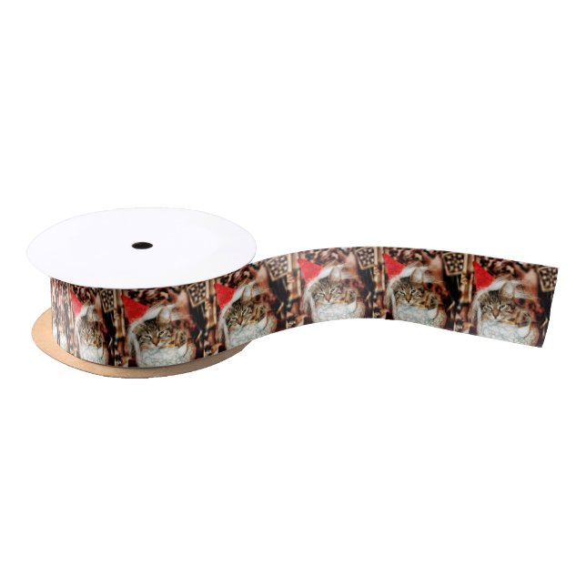 Christmas Kitten Satin Ribbon (Spool)