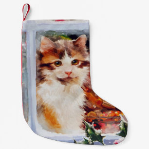 Christmas Kitten Small Christmas Stocking