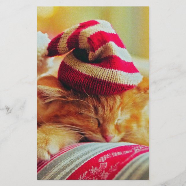Christmas Kitten Stationery (Front)