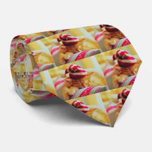 Christmas Kitten Tie