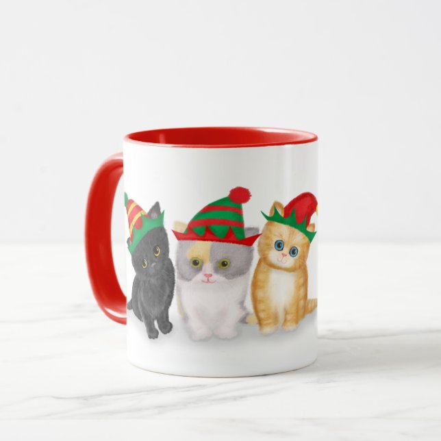 Christmas kittens personalized mug (Front Left)