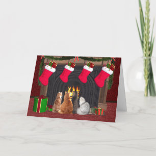 Christmas kitties holiday card