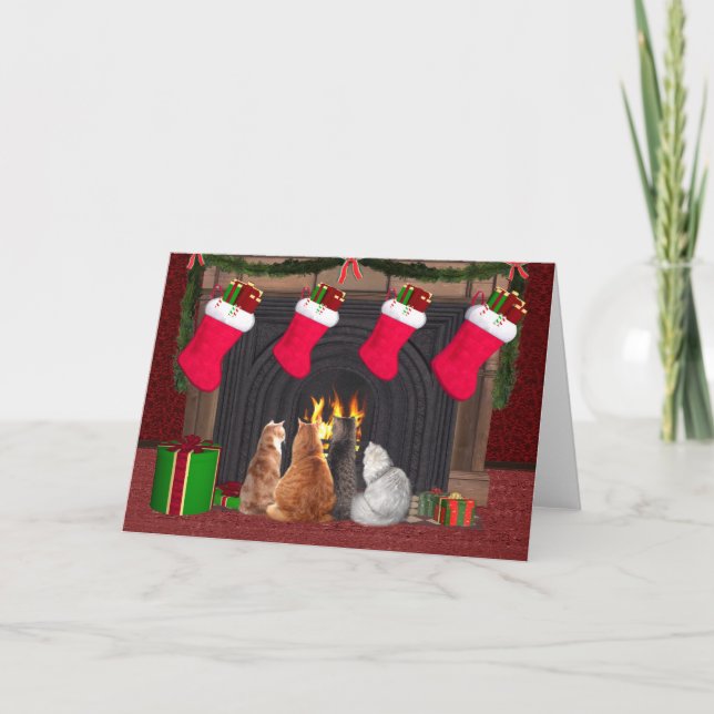 Christmas kitties holiday card (Front)