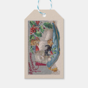 Christmas Kitty Cat Gift Tags
