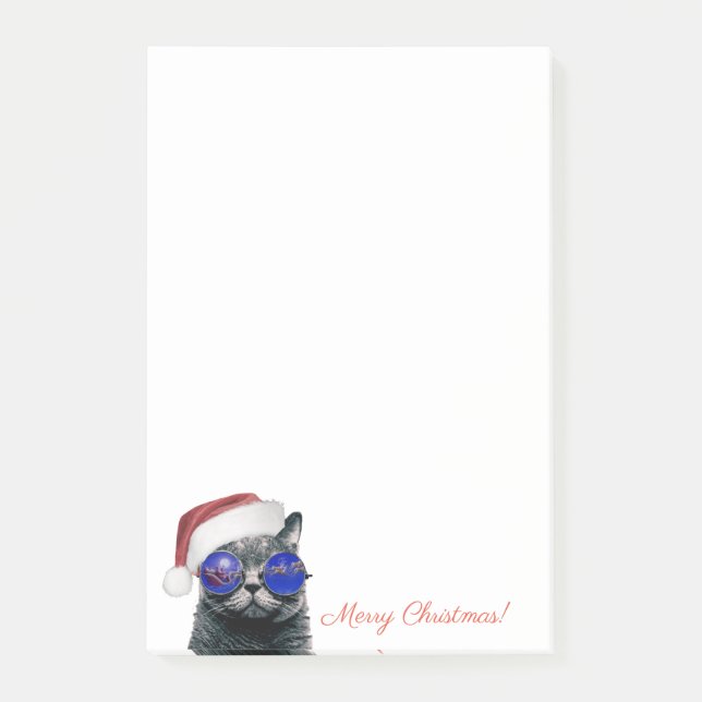 Christmas Kitty Cat Post-it Notes (Front)
