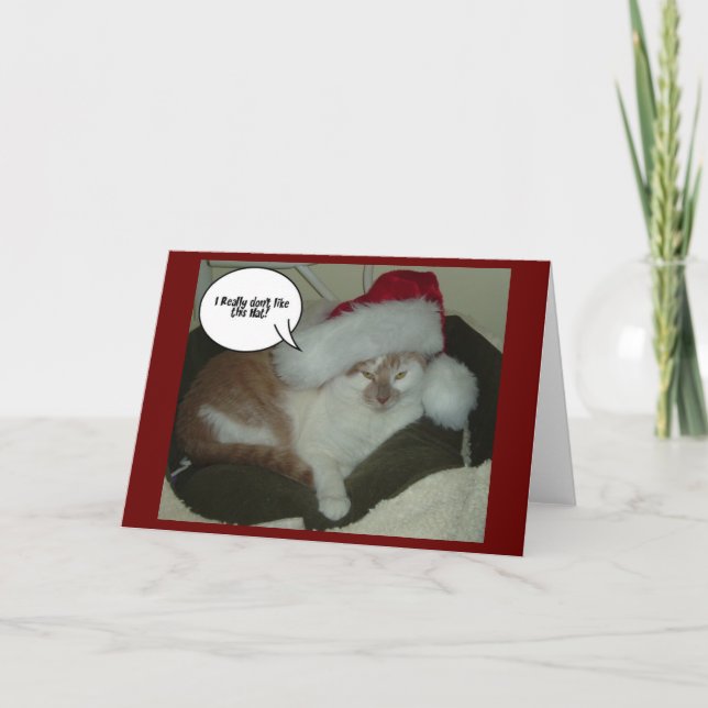 Christmas Kitty Cat Tabby Holiday Card (Front)