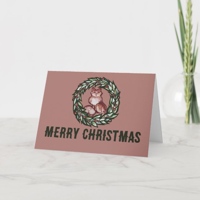 Christmas Kitty Cat Yule Cats Holidays             Card (Front)