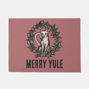 Christmas Kitty Cat Yule Cats Holidays Doormat