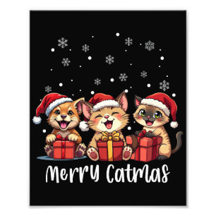 Christmas Kitty Cats Merry Catmas Photo Print