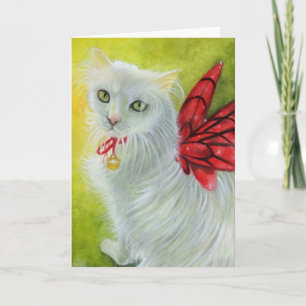 Christmas Kitty Crimson Wings Card