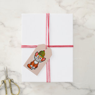 christmas kitty gift tags