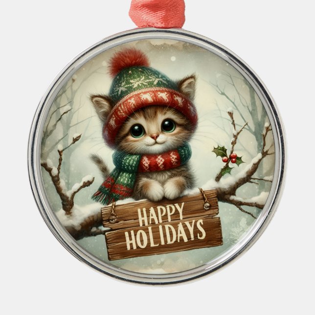 Christmas Kitty Ornament (Front)