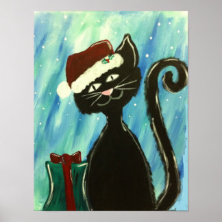 Christmas Kitty Poster