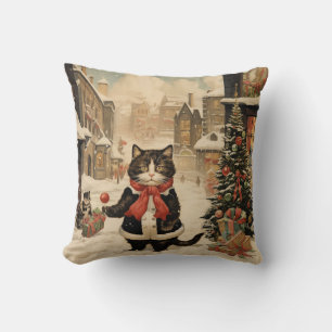 Christmas Kitty Snowy Day Cushion