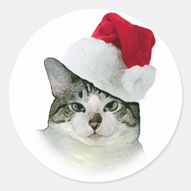 Christmas kitty sticker (Front)