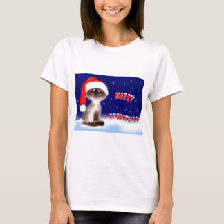 Christmas Kitty T-Shirt for Women