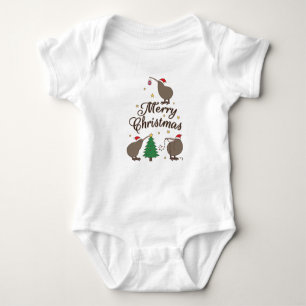 Christmas Kiwi Baby Bodysuit
