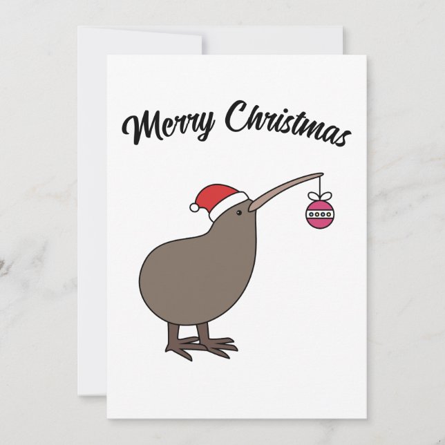 Christmas Kiwi Holiday Card (Front)