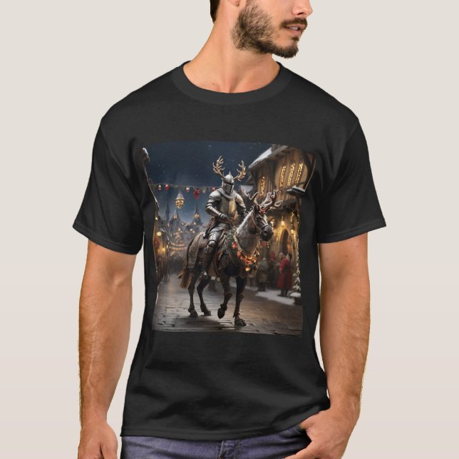  Christmas Knight's Reindeer T-shirt (Front)